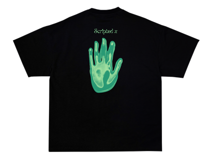 SCRIPTEDX HAND DESIGN – OVERSIZED TERRY T-SHIRT