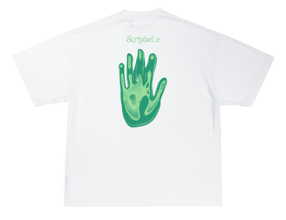 SCRIPTEDX HAND DESIGN – OVERSIZED TERRY T-SHIRT