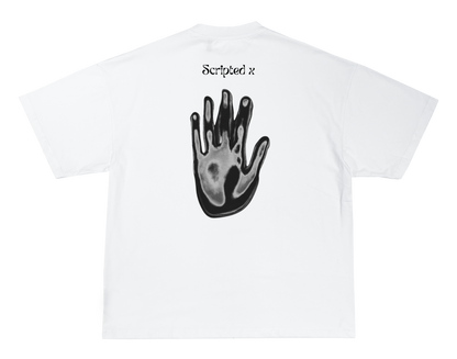 SCRIPTEDX HAND DESIGN – OVERSIZED TERRY T-SHIRT
