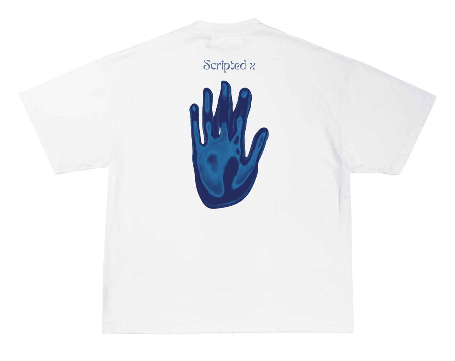 SCRIPTEDX HAND DESIGN – OVERSIZED TERRY T-SHIRT