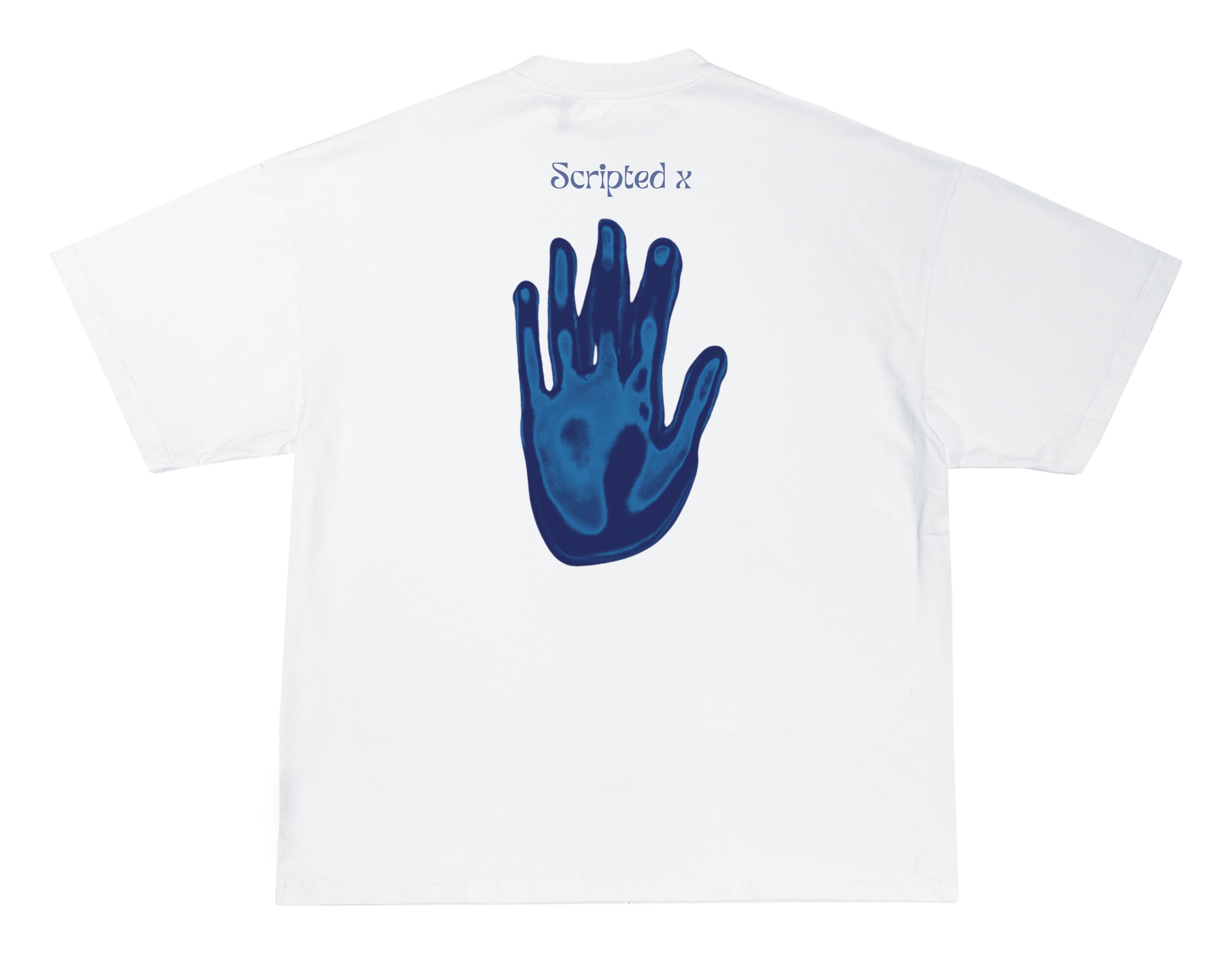 SCRIPTEDX HAND DESIGN – OVERSIZED TERRY T-SHIRT