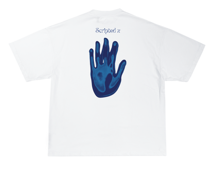 SCRIPTEDX HAND DESIGN – OVERSIZED TERRY T-SHIRT