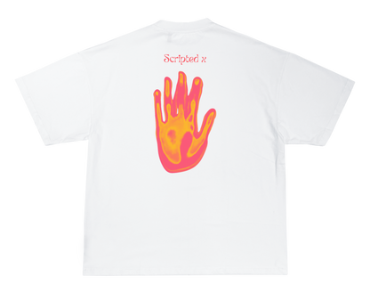 SCRIPTEDX HAND DESIGN – OVERSIZED TERRY T-SHIRT