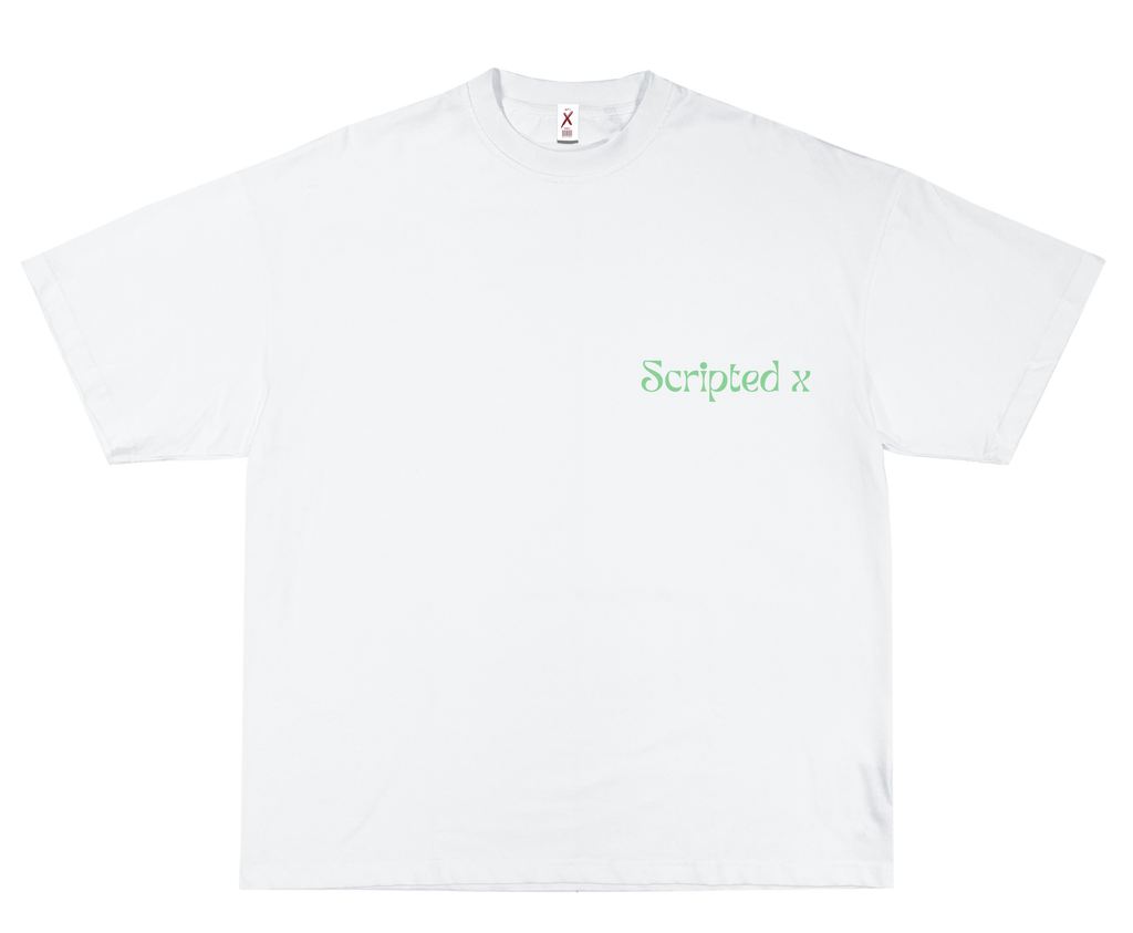 SCRIPTEDX HAND DESIGN – OVERSIZED TERRY T-SHIRT