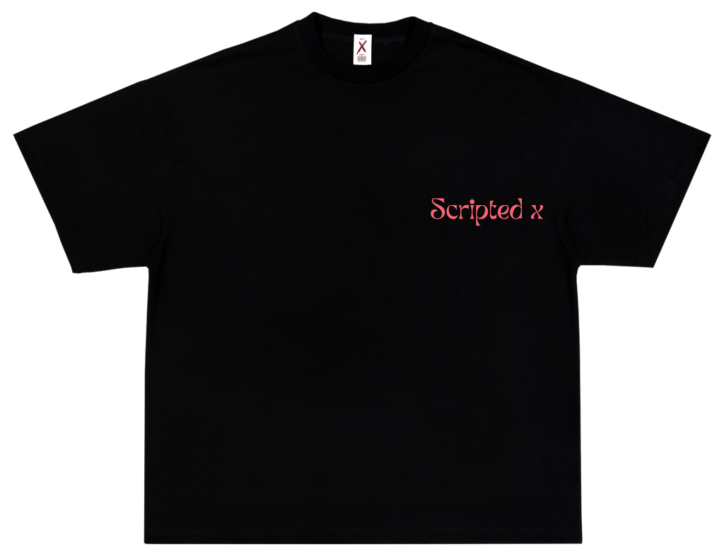 SCRIPTEDX HAND DESIGN – OVERSIZED TERRY T-SHIRT