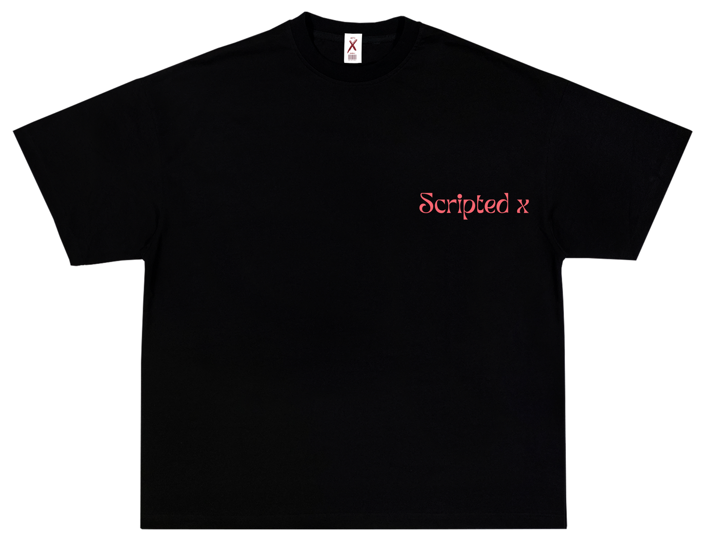 SCRIPTEDX HAND DESIGN – OVERSIZED TERRY T-SHIRT