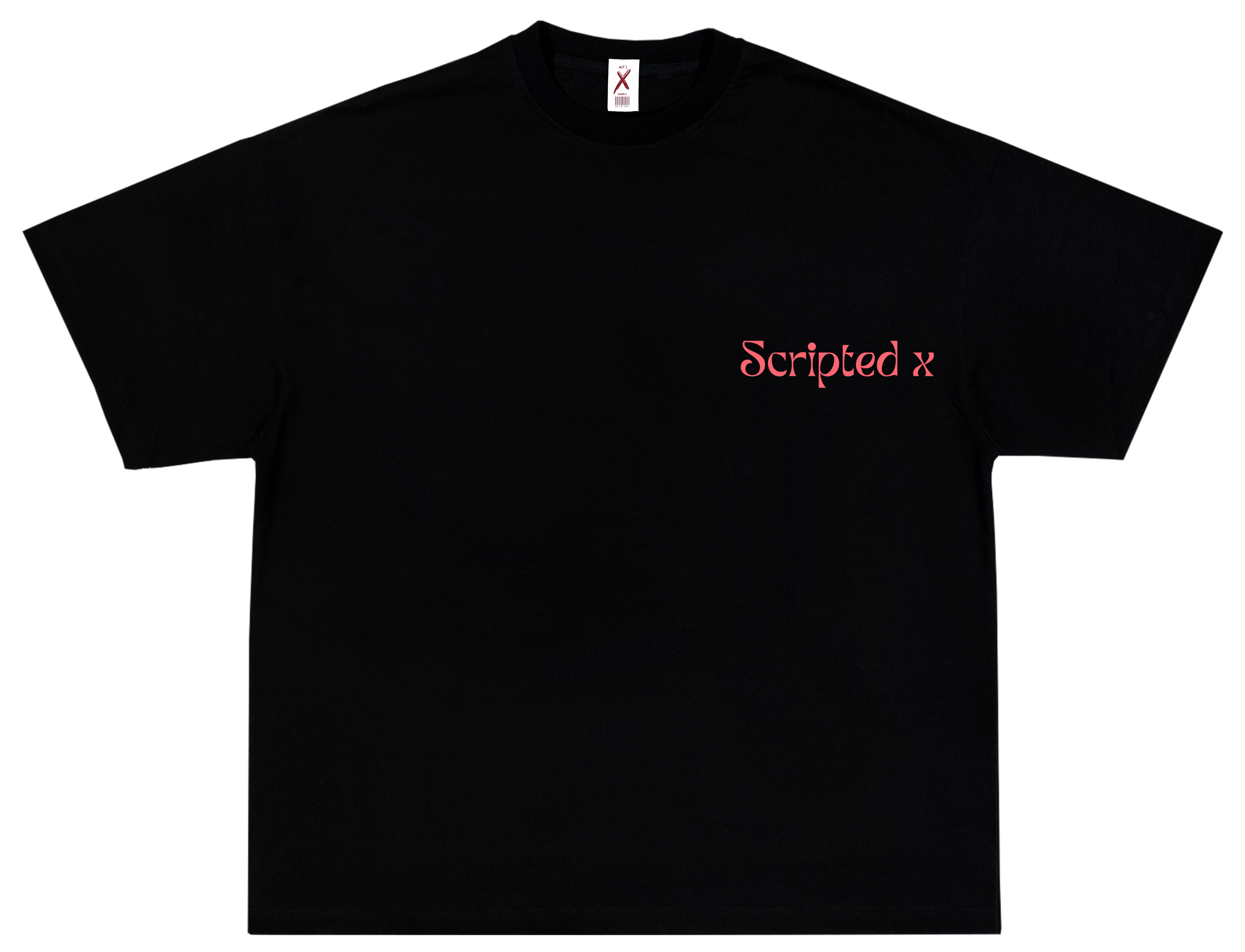 SCRIPTEDX HAND DESIGN – OVERSIZED TERRY T-SHIRT