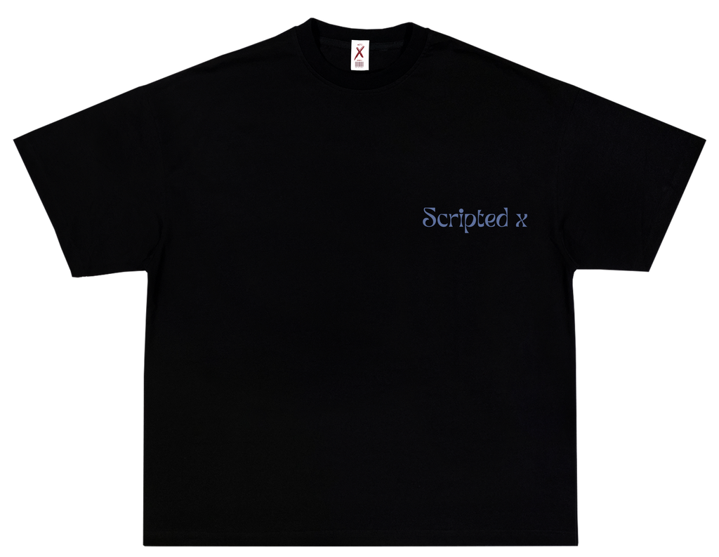 SCRIPTEDX HAND DESIGN – OVERSIZED TERRY T-SHIRT