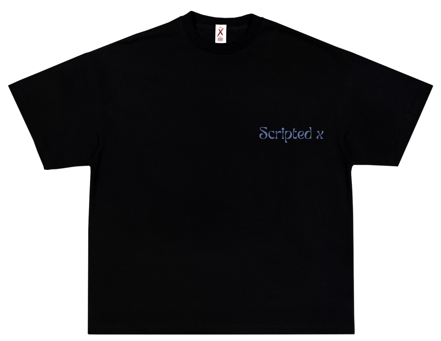 SCRIPTEDX HAND DESIGN – OVERSIZED TERRY T-SHIRT