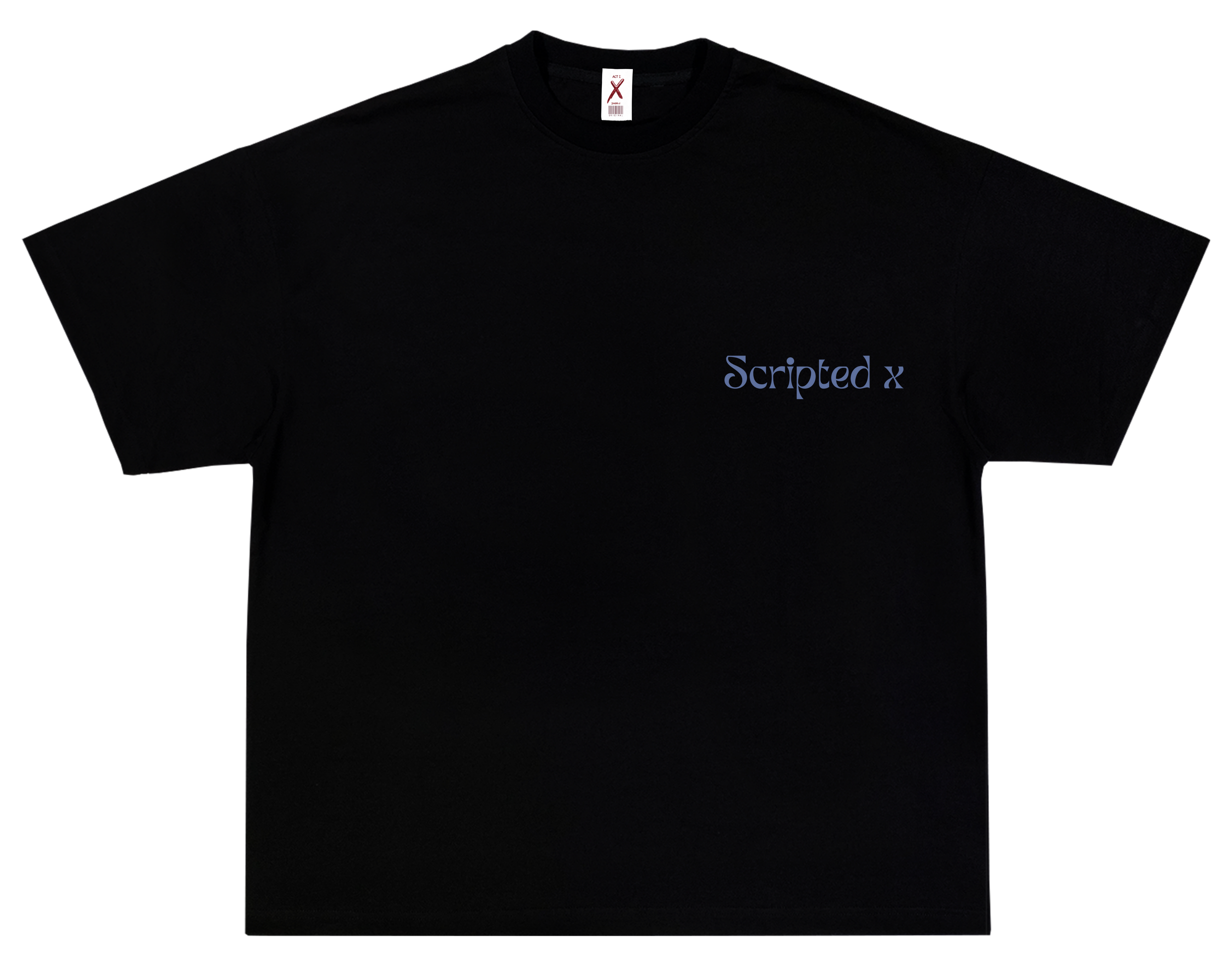 SCRIPTEDX HAND DESIGN – OVERSIZED TERRY T-SHIRT