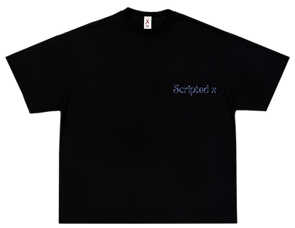 SCRIPTEDX HAND DESIGN – OVERSIZED TERRY T-SHIRT