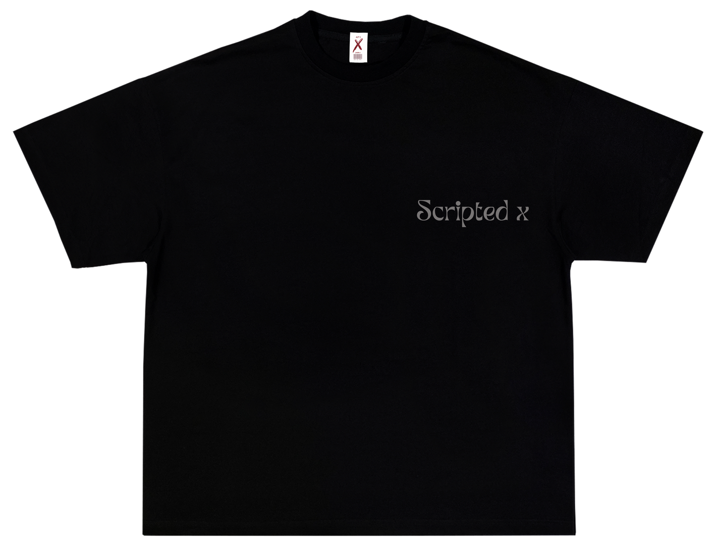 SCRIPTEDX HAND DESIGN – OVERSIZED TERRY T-SHIRT
