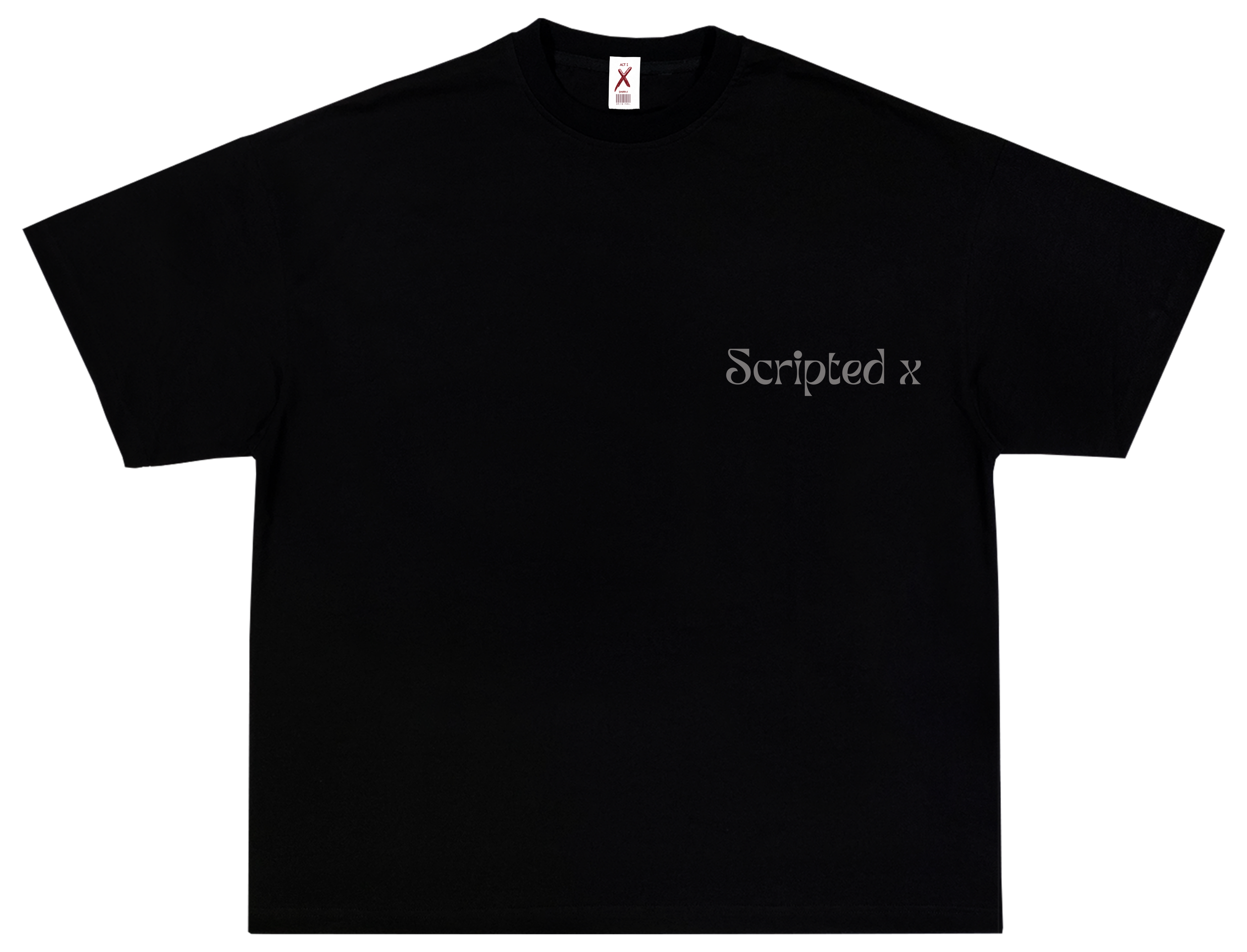 SCRIPTEDX HAND DESIGN – OVERSIZED TERRY T-SHIRT