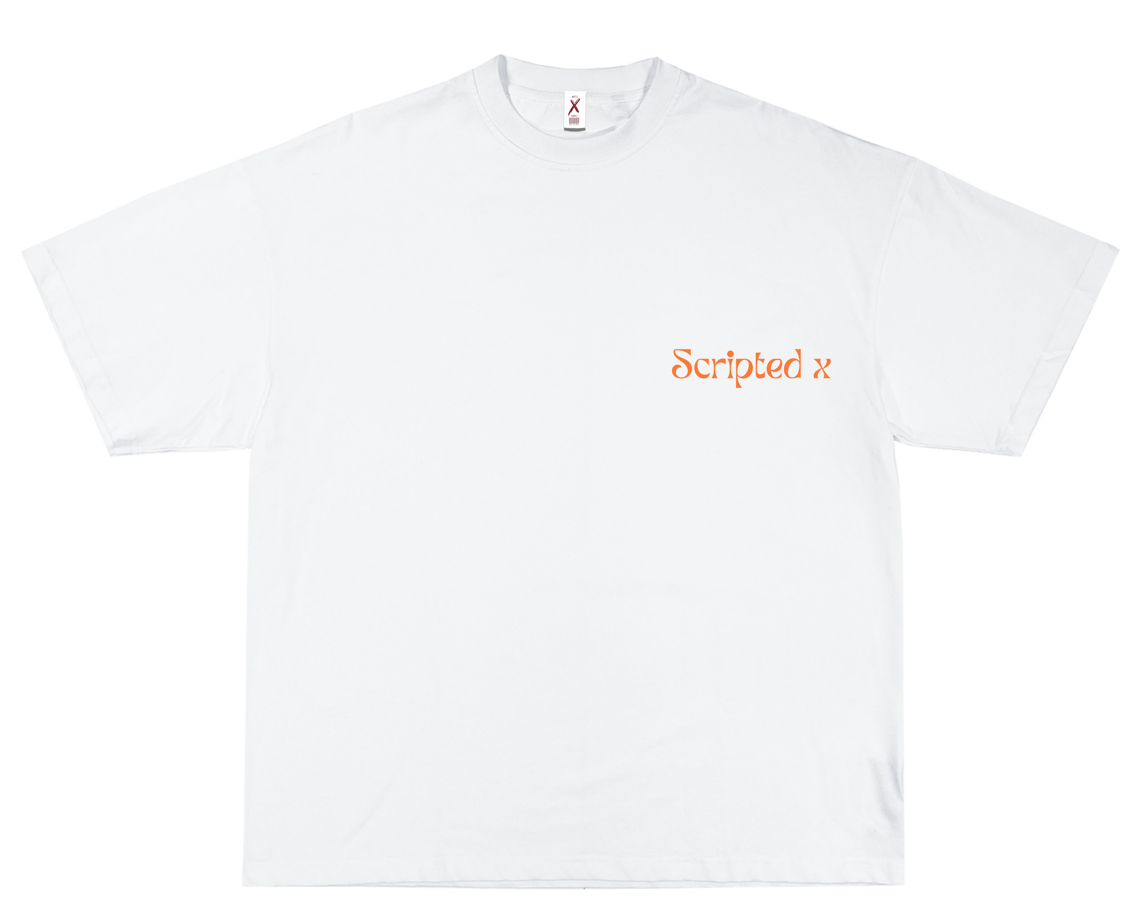 SCRIPTEDX HAND DESIGN – OVERSIZED TERRY T-SHIRT