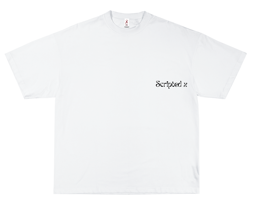 SCRIPTEDX HAND DESIGN – OVERSIZED TERRY T-SHIRT