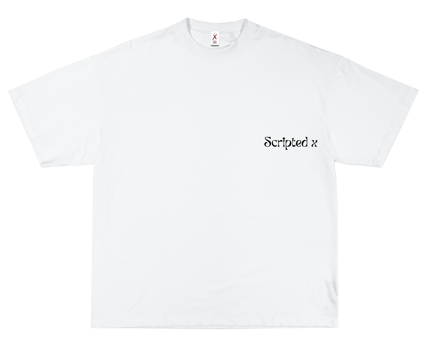 SCRIPTEDX HAND DESIGN – OVERSIZED TERRY T-SHIRT