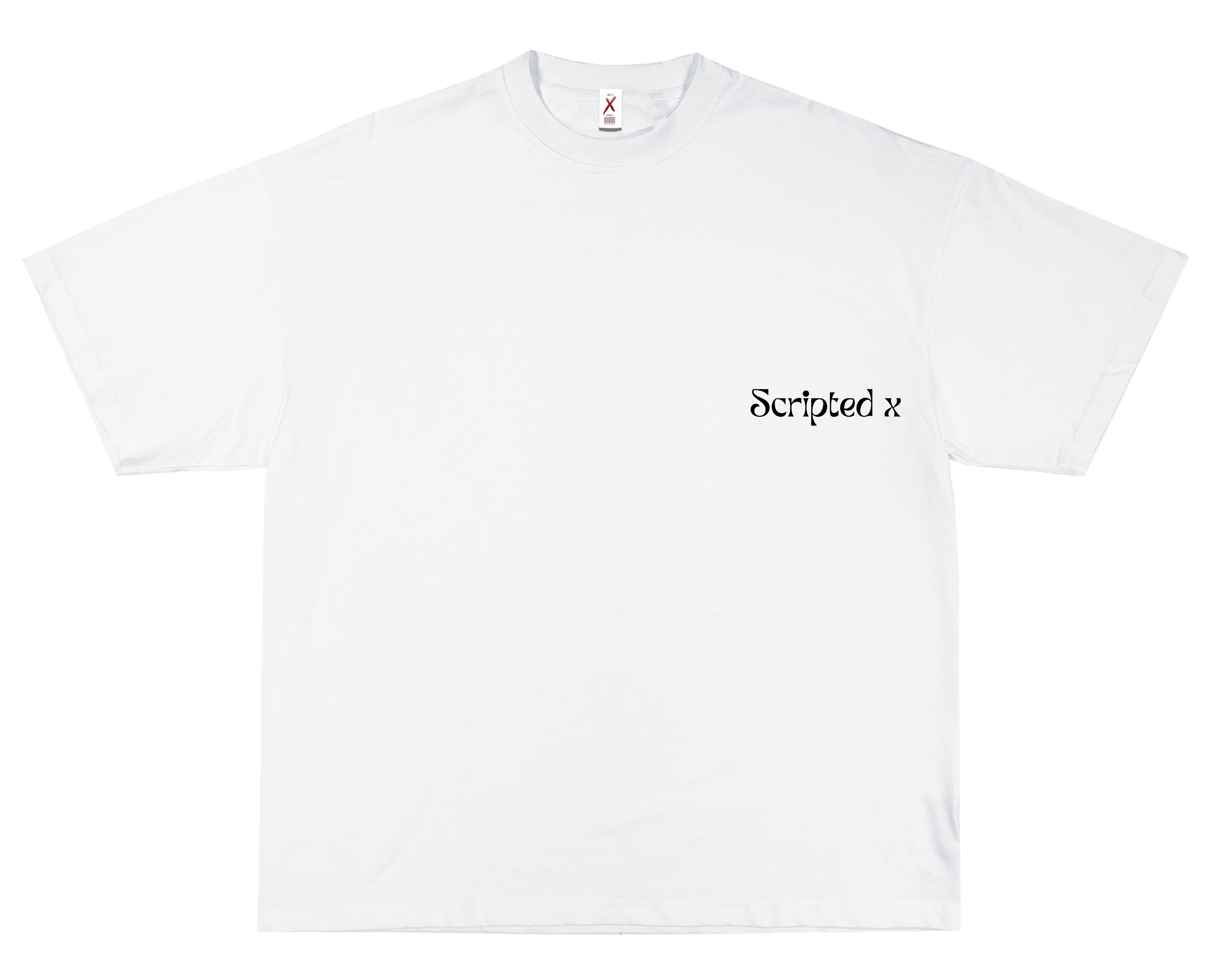 SCRIPTEDX HAND DESIGN – OVERSIZED TERRY T-SHIRT