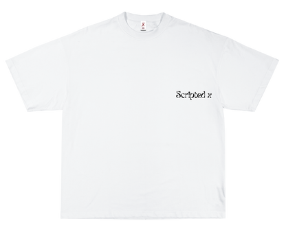 SCRIPTEDX HAND DESIGN – OVERSIZED TERRY T-SHIRT