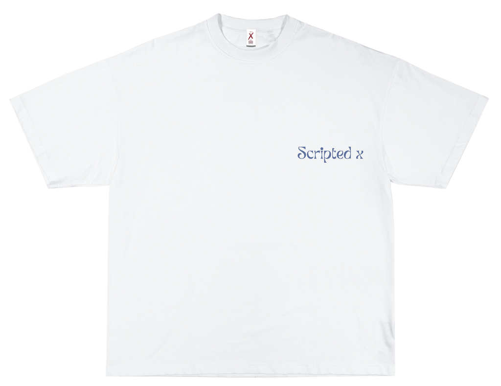 SCRIPTEDX HAND DESIGN – OVERSIZED TERRY T-SHIRT
