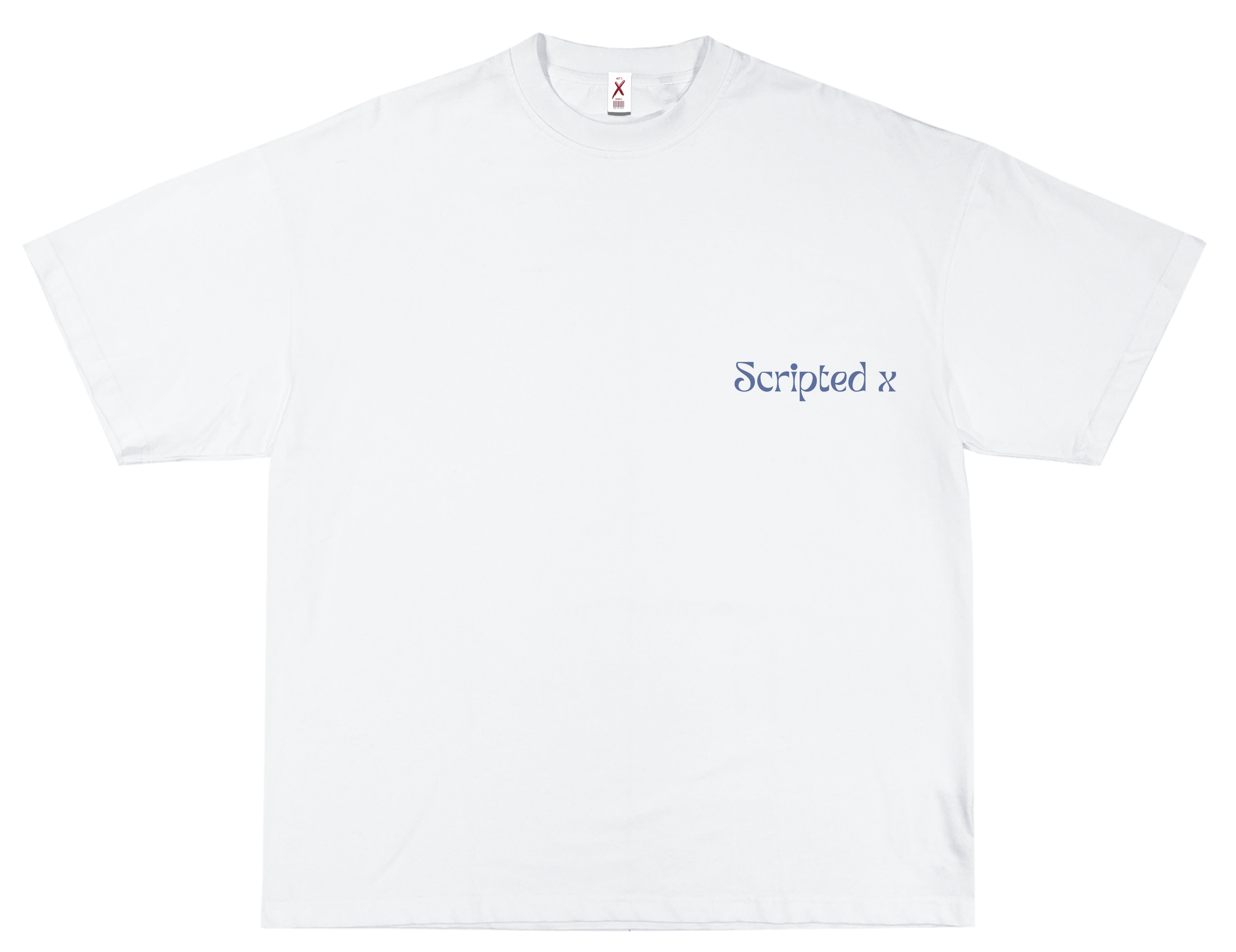 SCRIPTEDX HAND DESIGN – OVERSIZED TERRY T-SHIRT