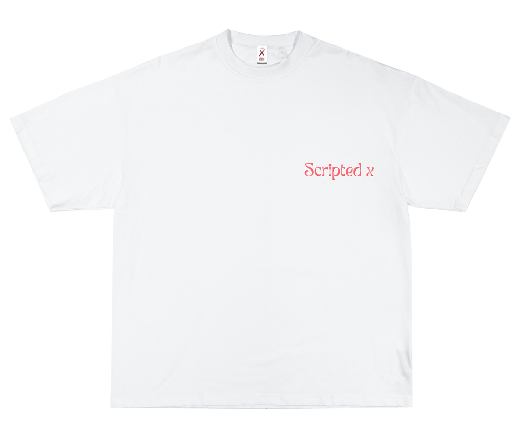 SCRIPTEDX HAND DESIGN – OVERSIZED TERRY T-SHIRT