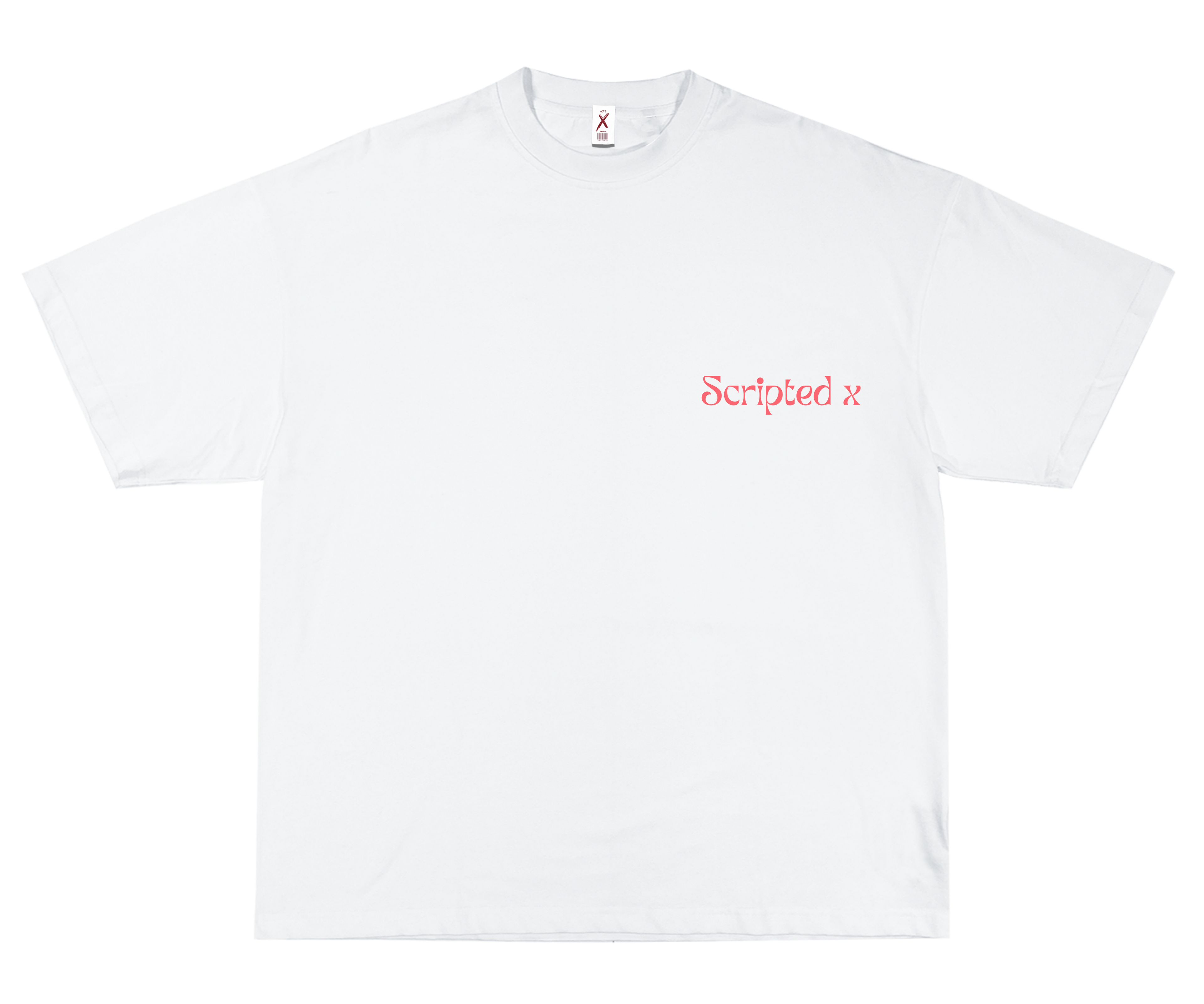 SCRIPTEDX HAND DESIGN – OVERSIZED TERRY T-SHIRT