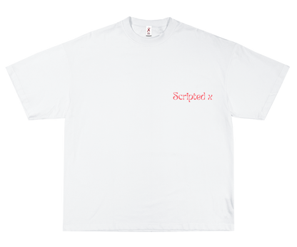 SCRIPTEDX HAND DESIGN – OVERSIZED TERRY T-SHIRT