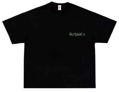 SCRIPTEDX HAND DESIGN – OVERSIZED TERRY T-SHIRT