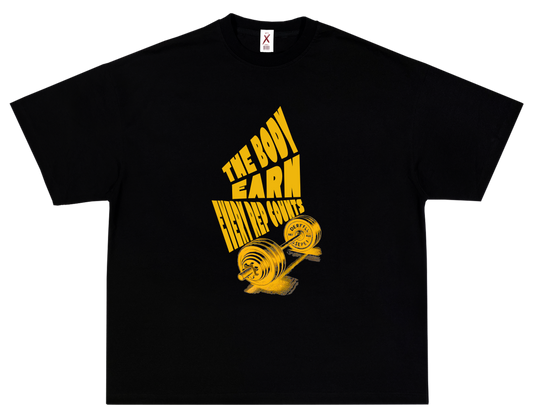 THE BODY EARNS EVERY REP – OVERSIZED STANDARD T-SHIRT